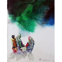 Hussain Chandio, 12 x 14 Inch, Acrylic on Canvas, Figurative Painting-AC-HC-077